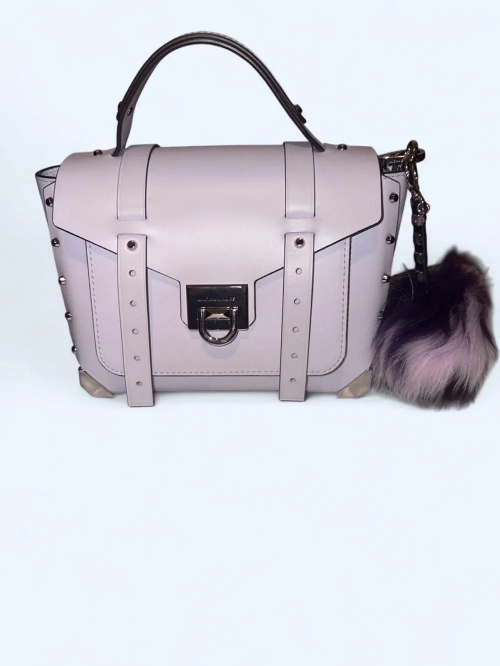 Michael Kors Manhattan Medium Top Handle School Lavender Mist/Sliver Satchel